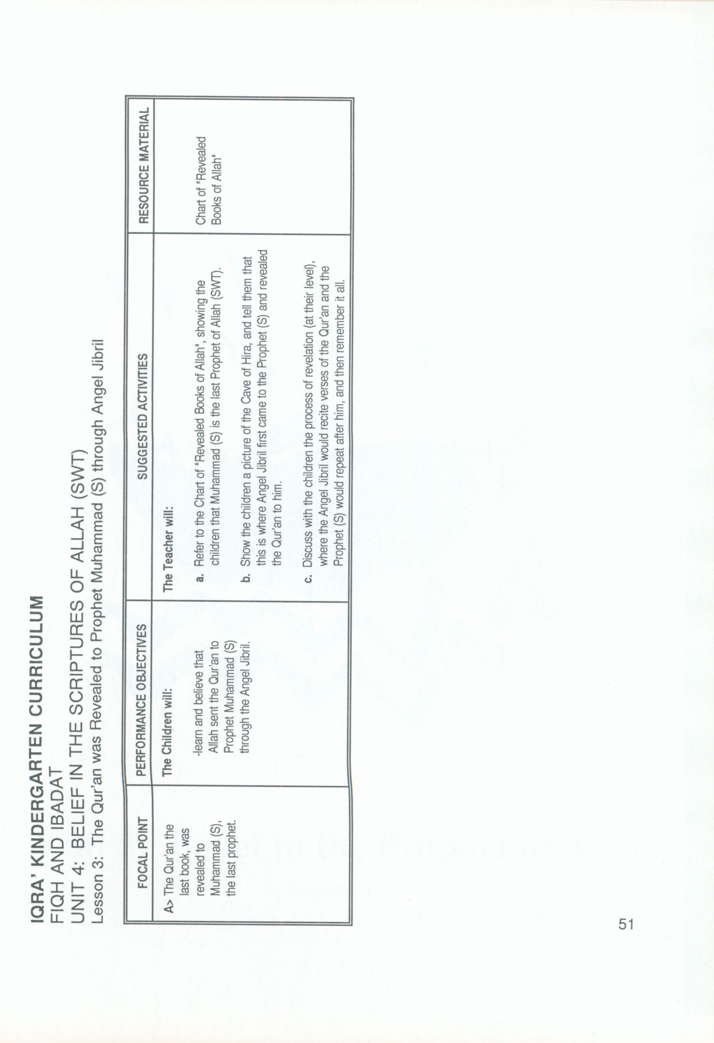 IQRA' Kindergarten Curriculum Volume 4 - Fiqh & Ibadat