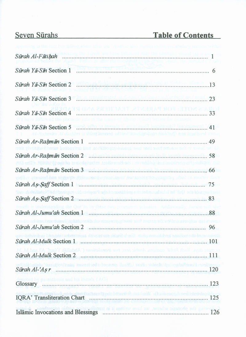 Seven Surahs for the Classroom Textbook