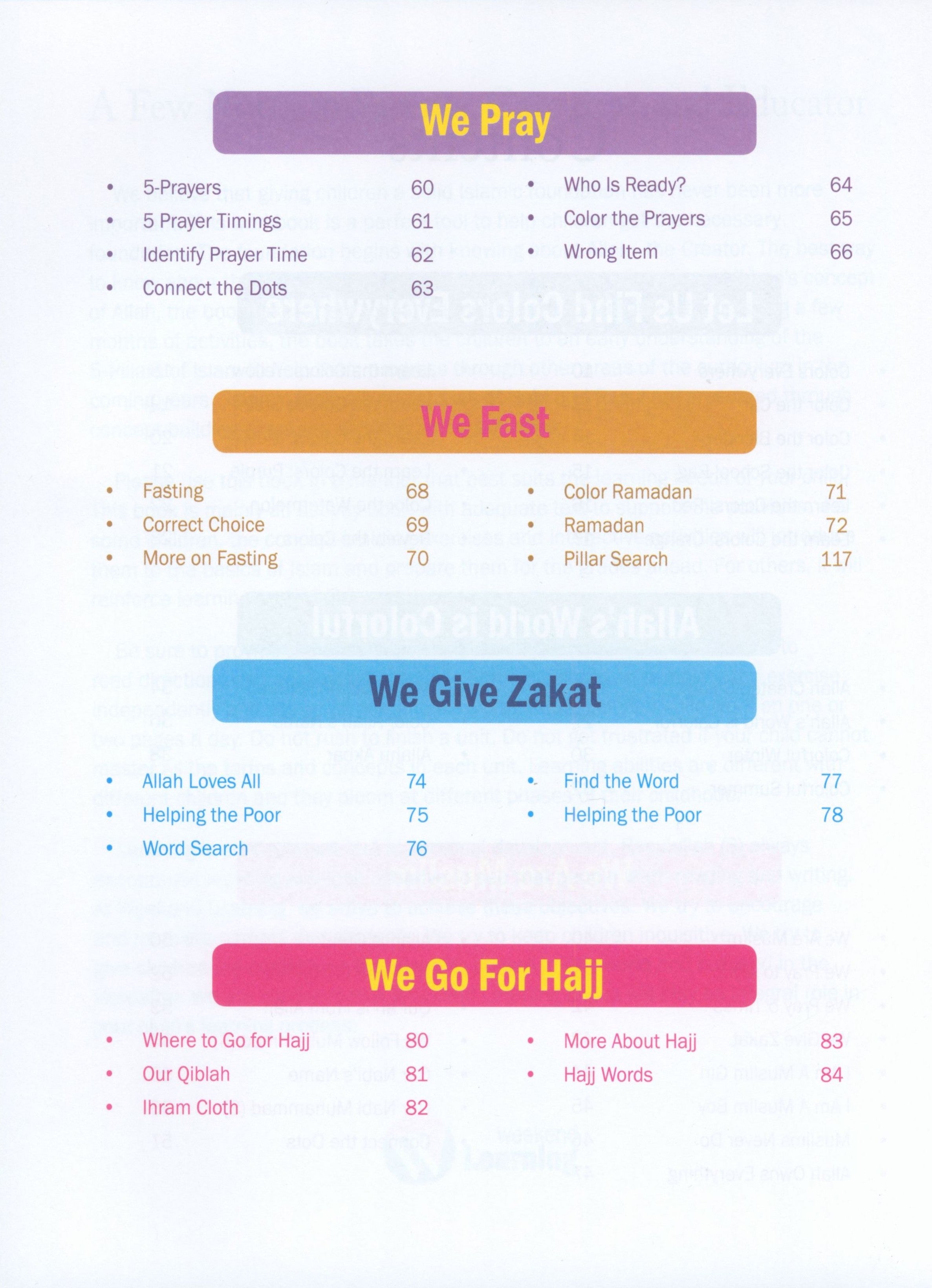 Weekend Learning Islamic Studies Level Junior Kindergarten