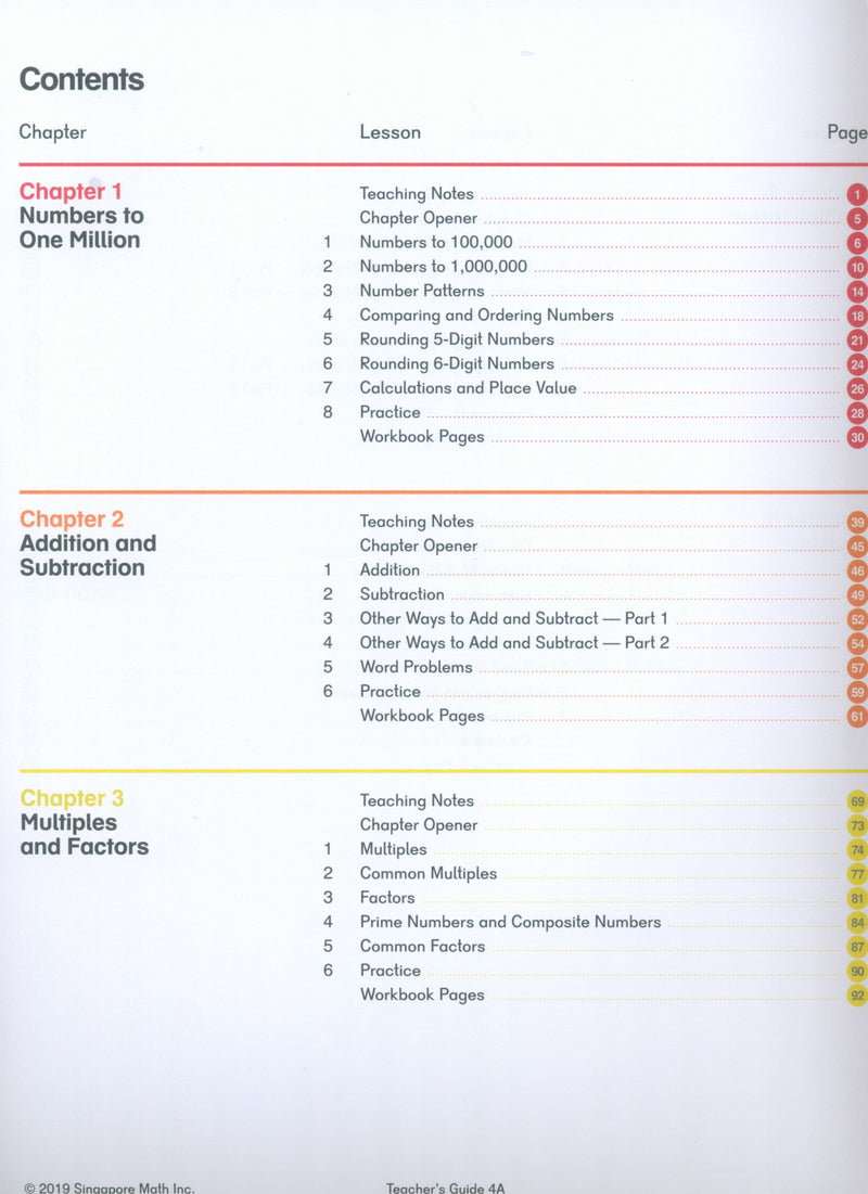 Dimensions Math Teacher's Guide 4A