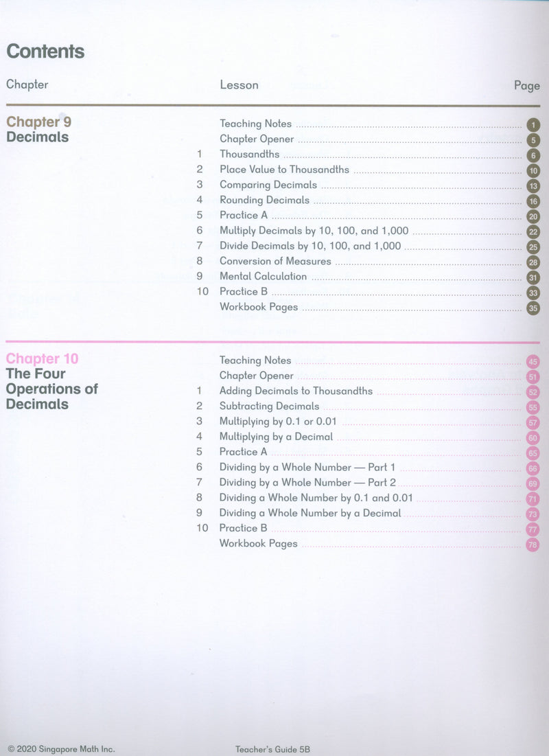 Dimensions Math Teacher's Guide 5B