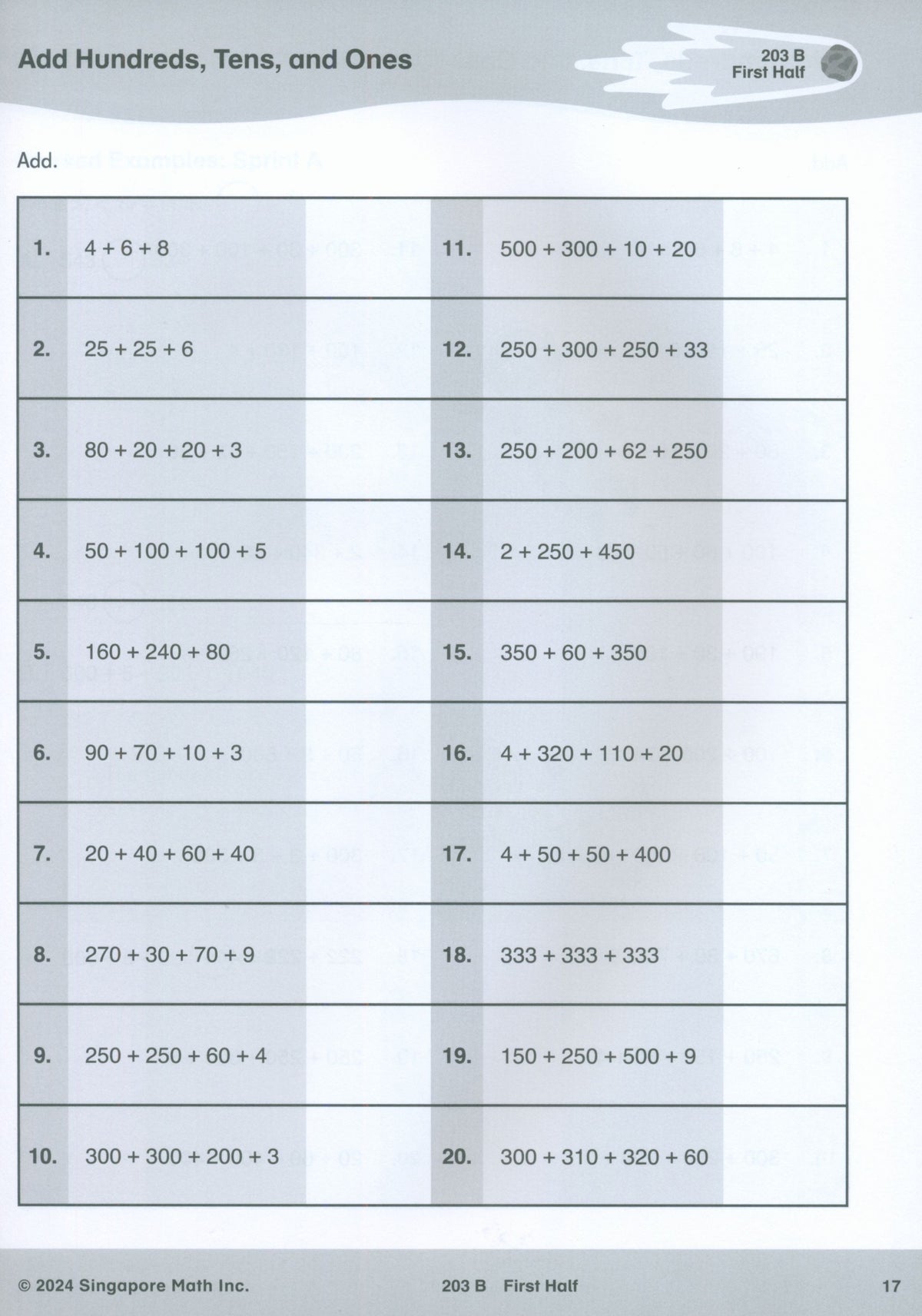 Singapore Math® Sprints 2