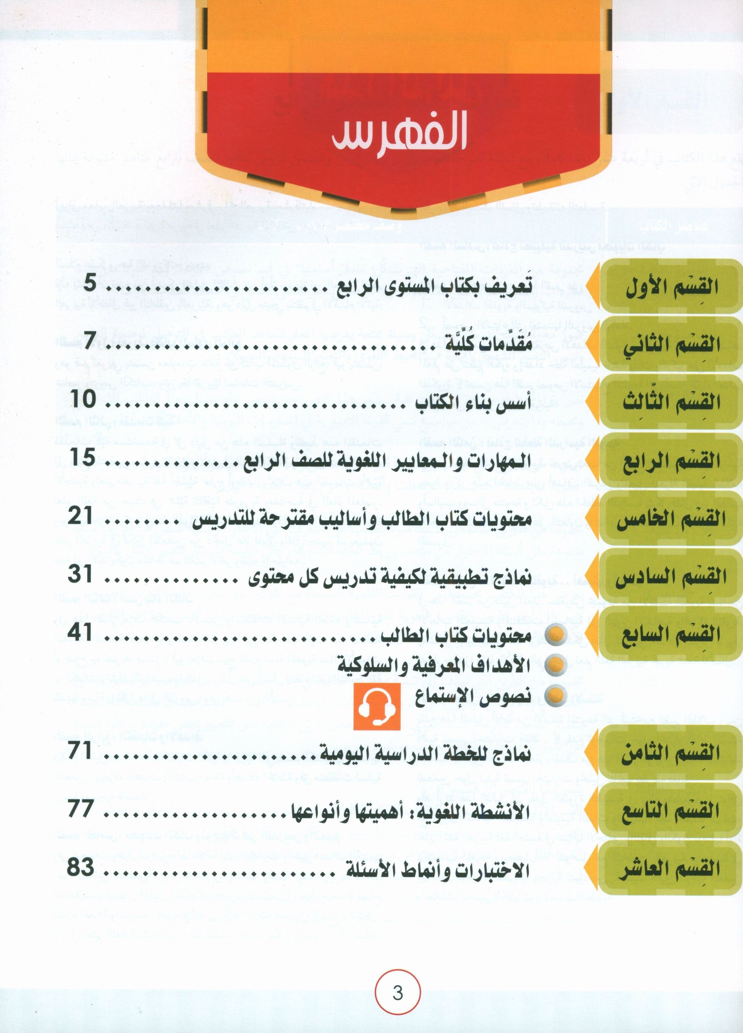 دليل معلم نور العربية: المستوى 4