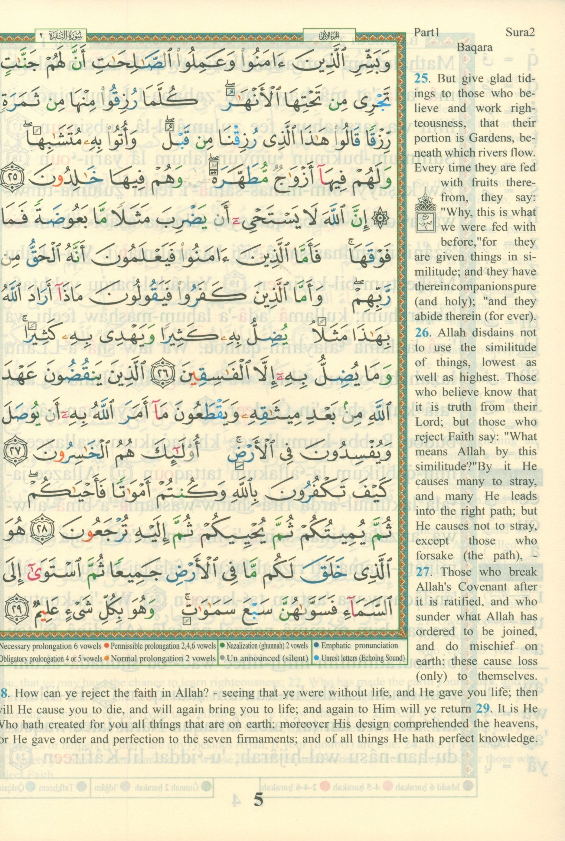 Tajweed Quran with Meanings Translation and Transliteration - 30 Parts (7