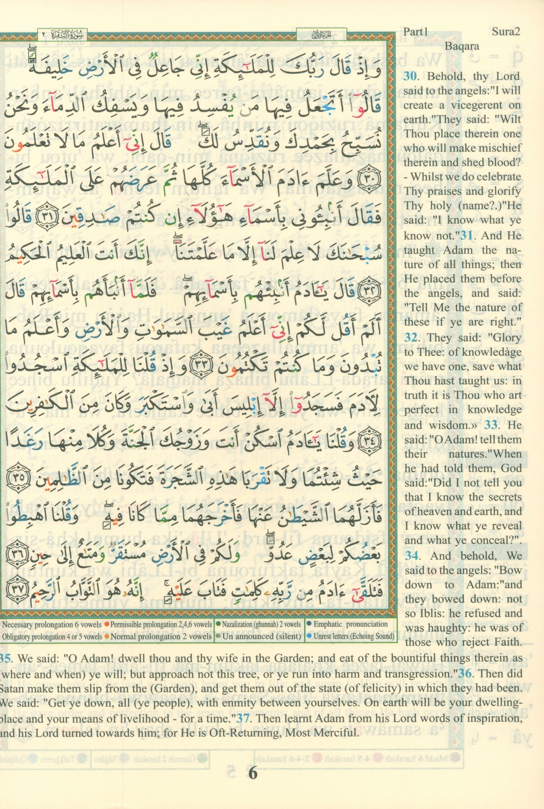 Tajweed Quran with Meanings Translation and Transliteration - 30 Parts (7