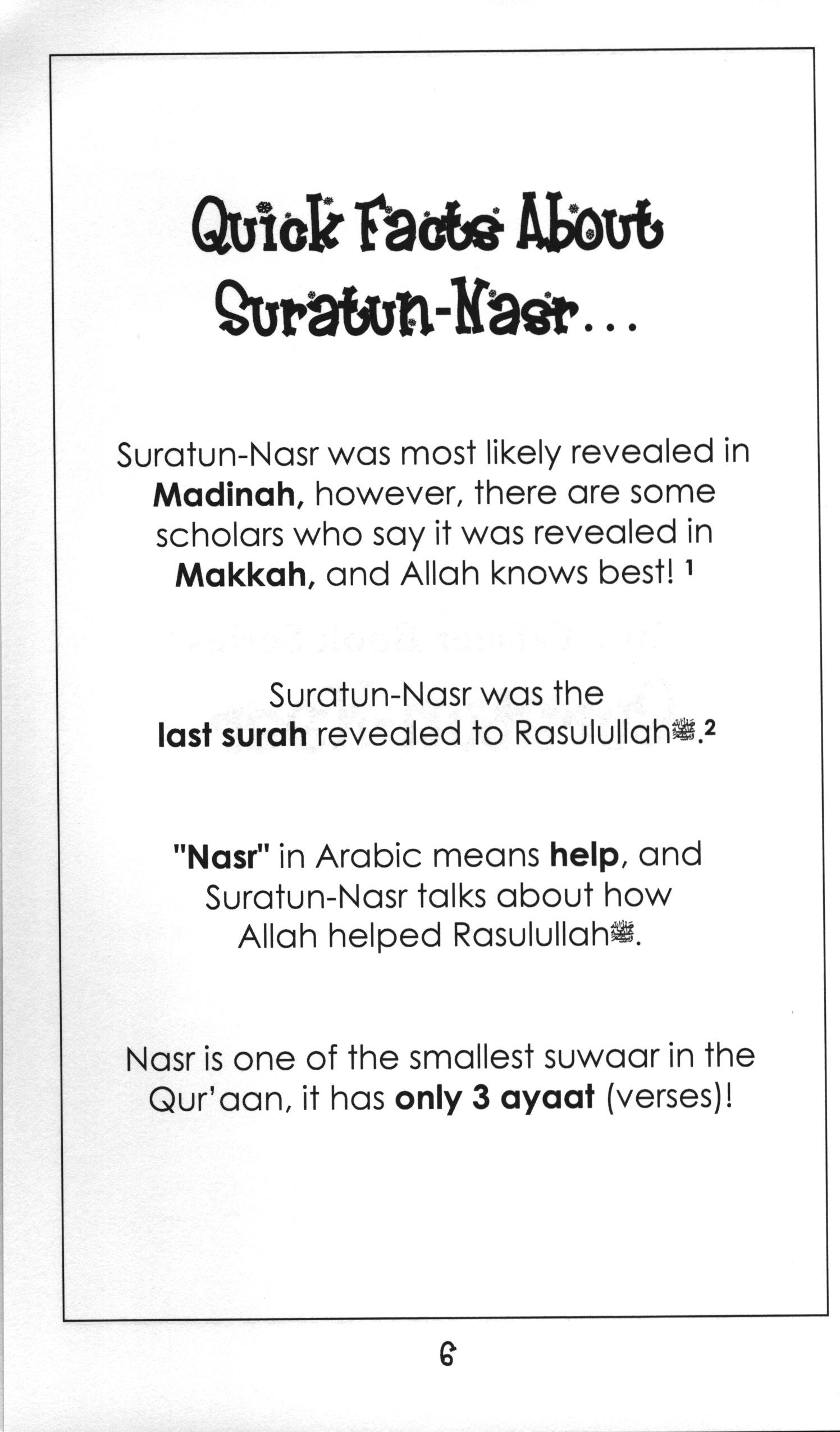 Mini Tafseer Book Suratul Nasr (Surah 110)