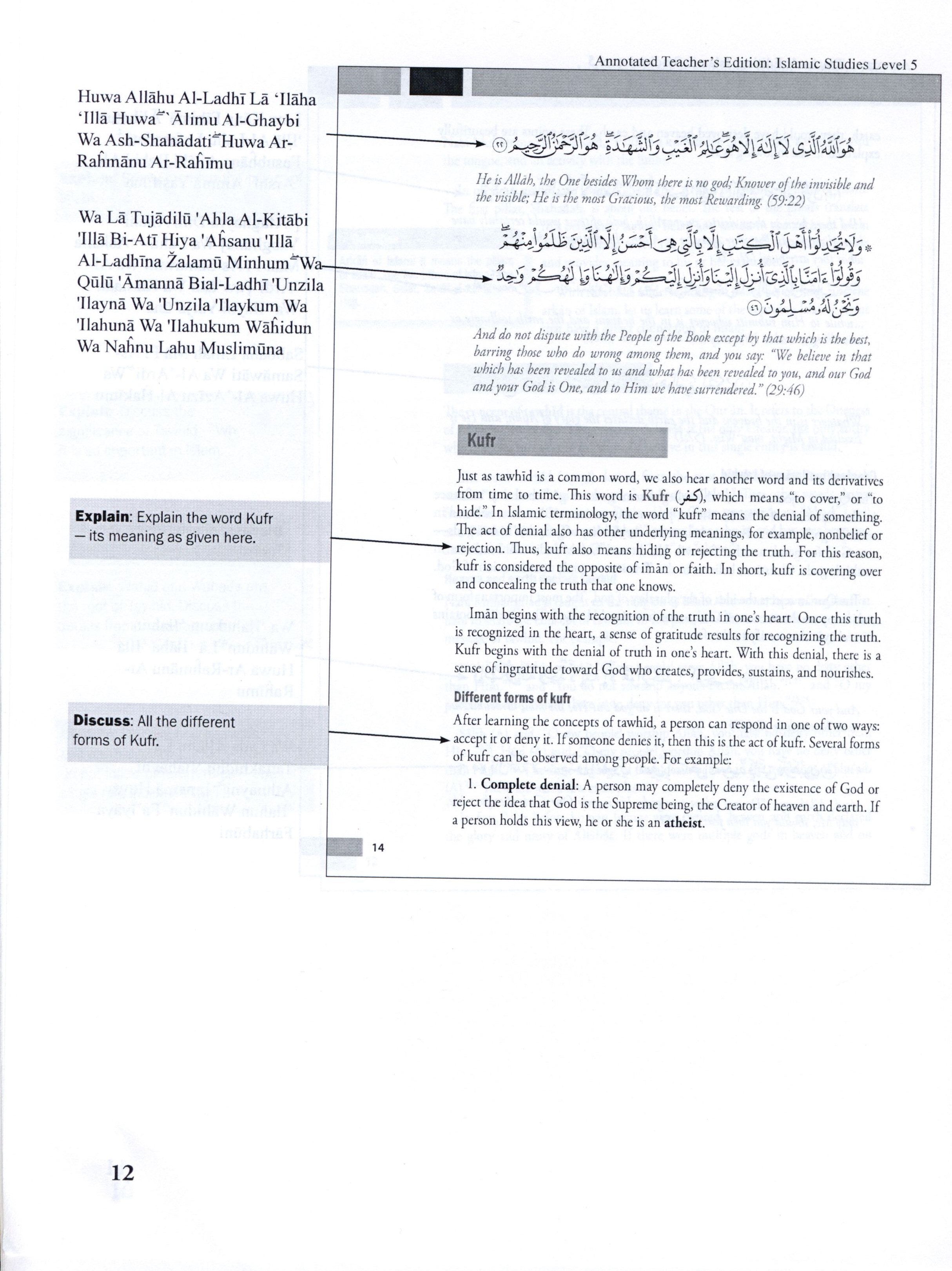 Weekend Learning Islamic Studies Teacher Manual Level 5