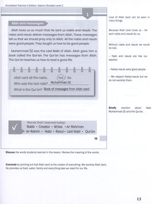 Weekend Learning Islamic Studies Teacher Manual Level 1