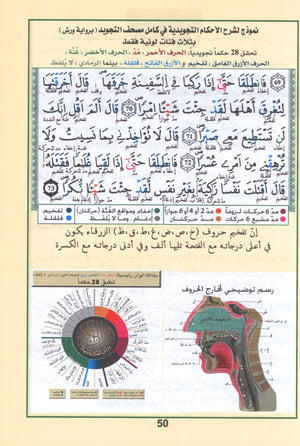 Tajweed Quran Warsh Reading 7 x 9