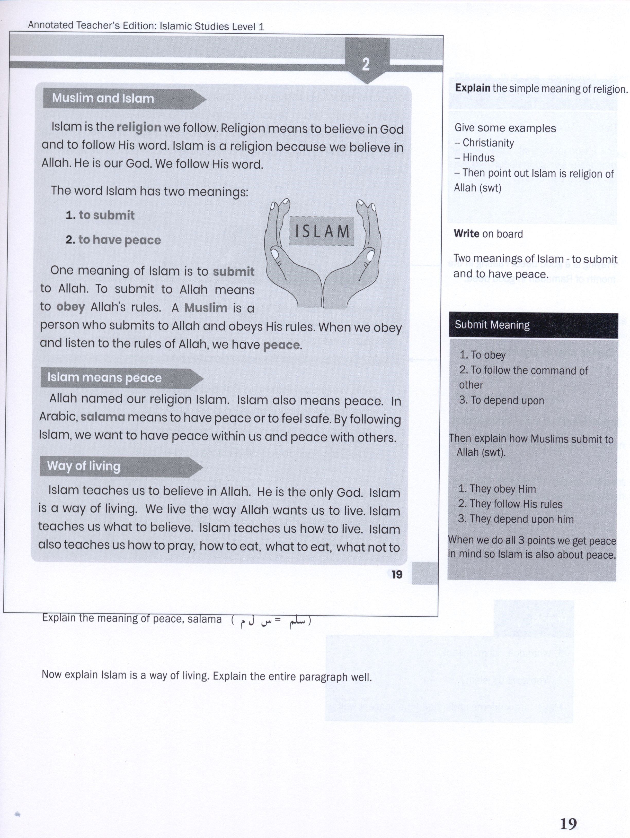 Weekend Learning Islamic Studies Teacher Manual Level 1