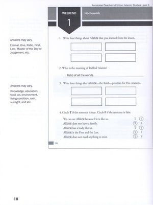 Weekend Learning Islamic Studies Teacher Manual Level 3
