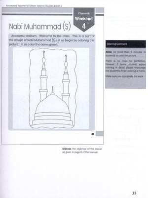 Weekend Learning Islamic Studies Teacher Manual Level 1