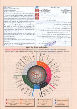 تجويد القرآن مع ترجمة إنجليزية وحرفي 7 × 9