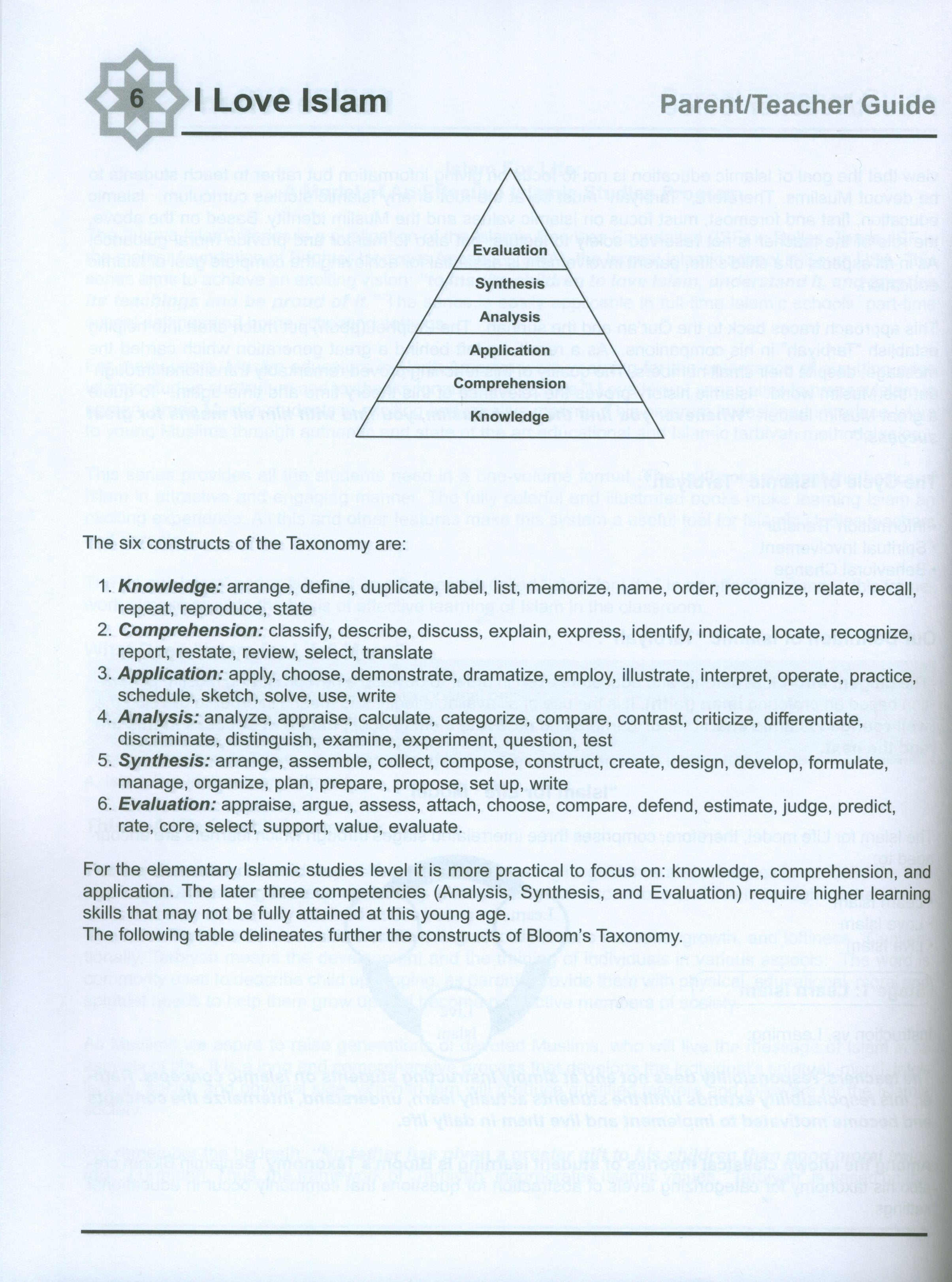 I Love Islam Teacher / Parent Guide Level 5