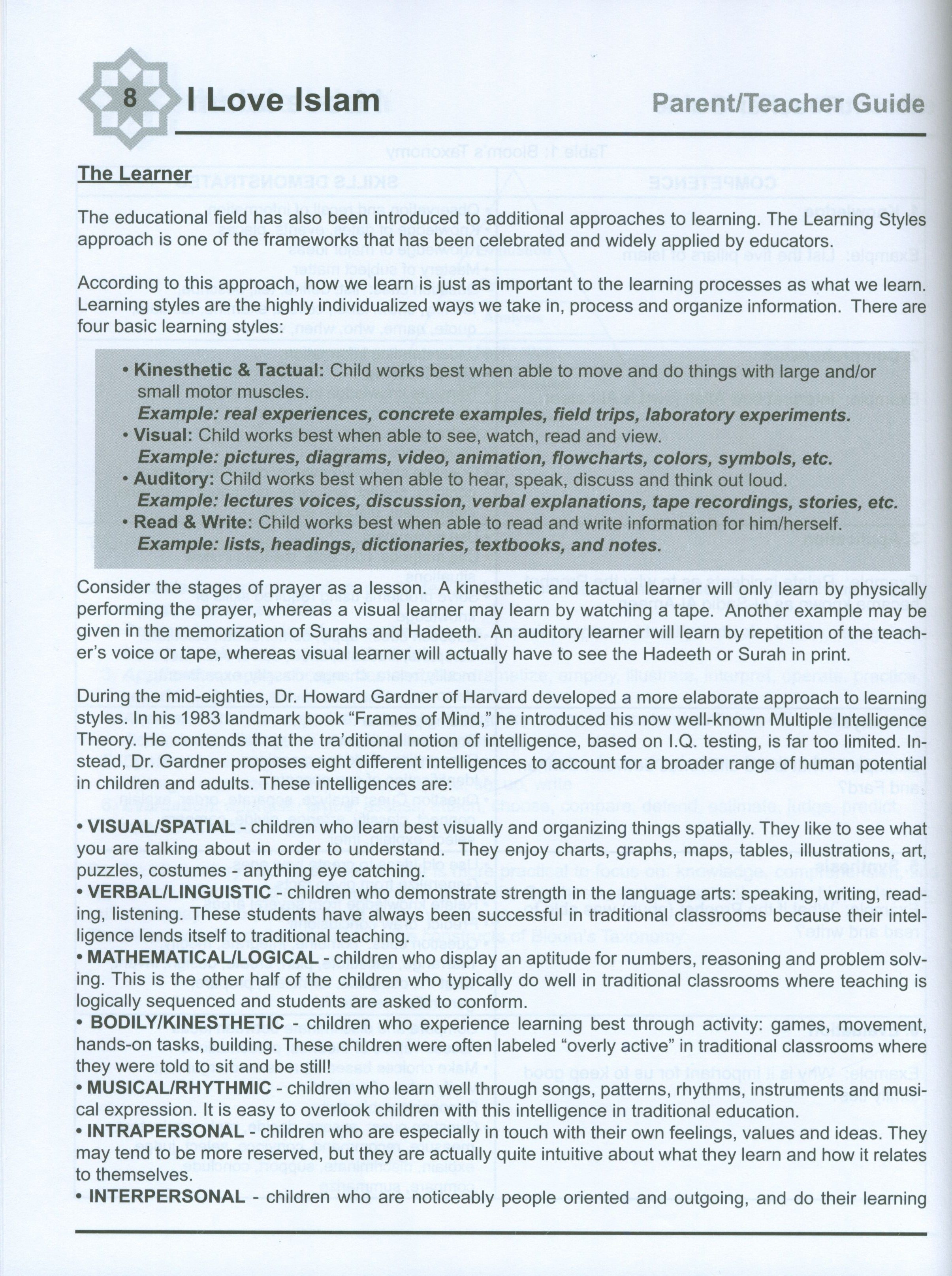 I Love Islam Teacher / Parent Guide Level 5