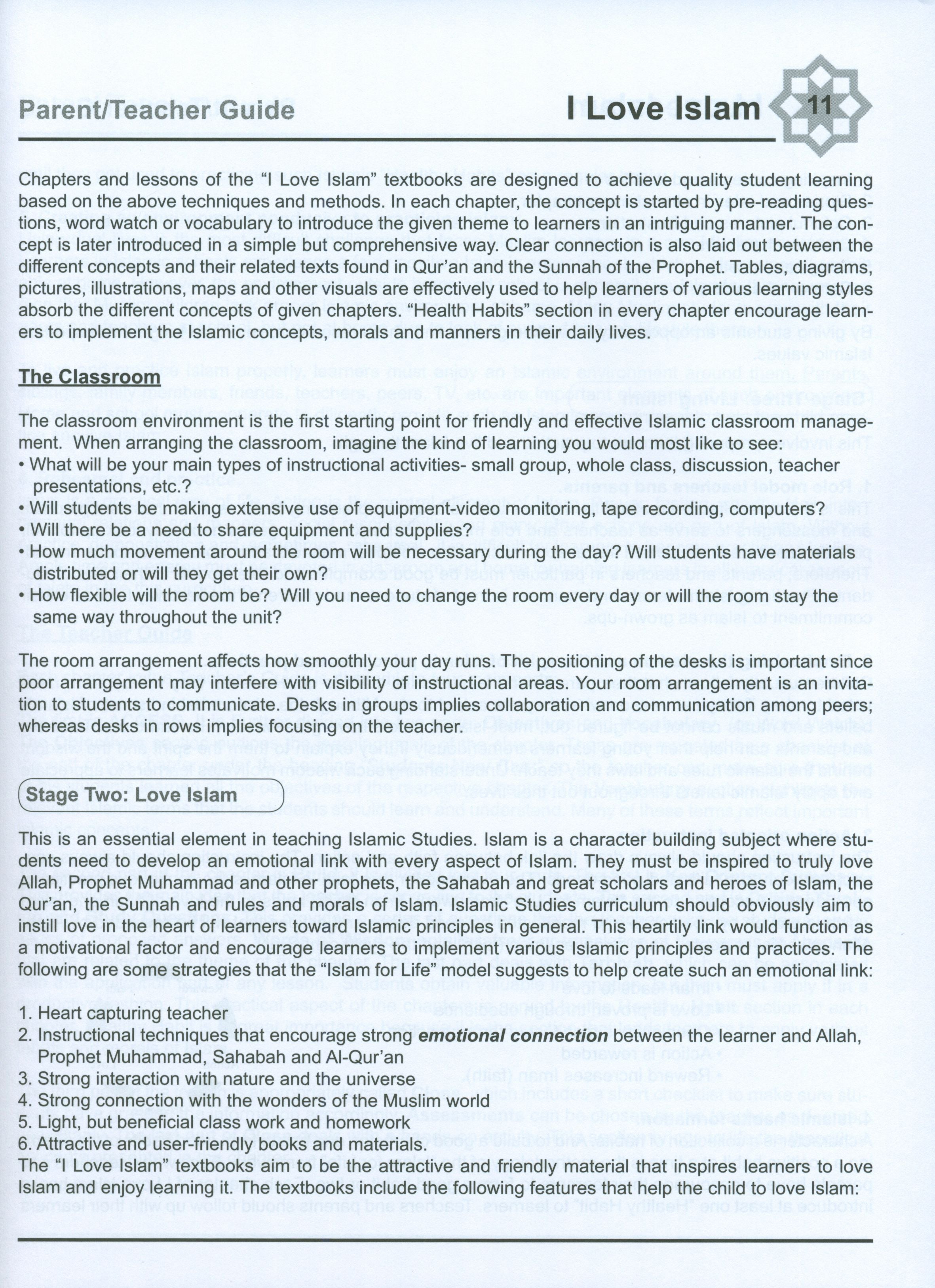 I Love Islam Teacher / Parent Guide Level 5
