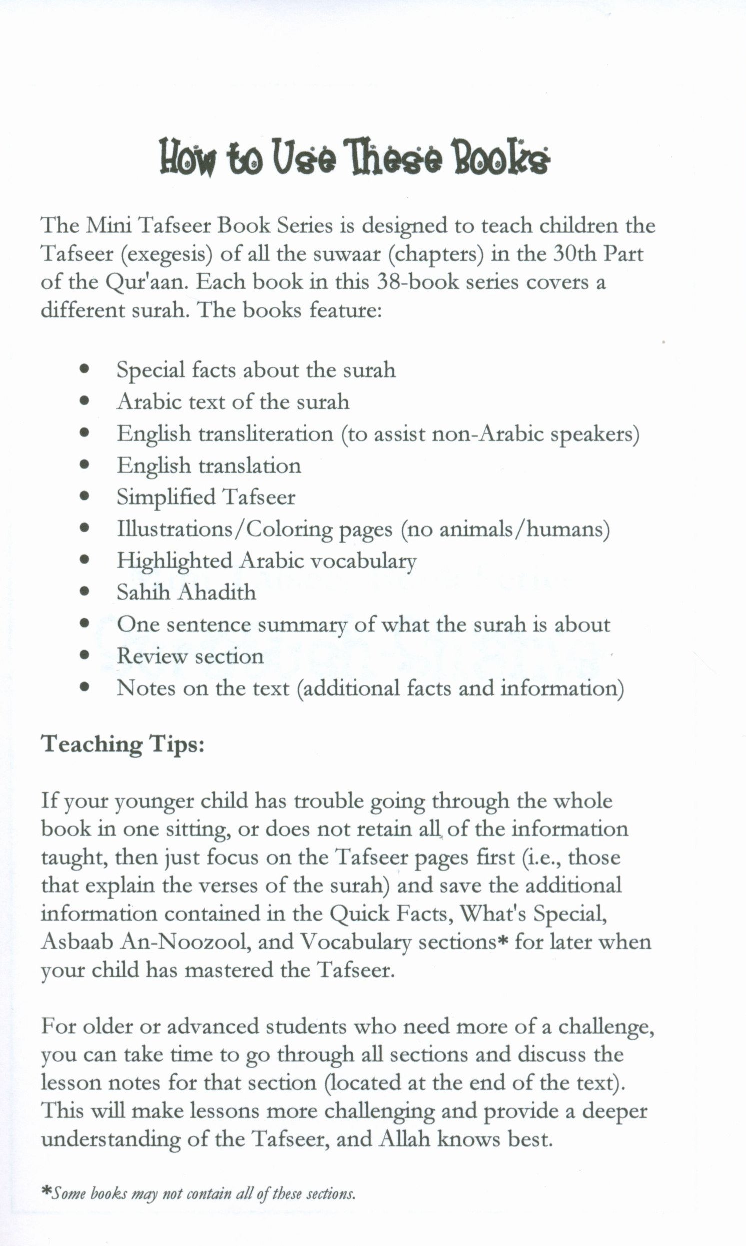 Mini Tafseer Book Suratush Shams (Surah 91)