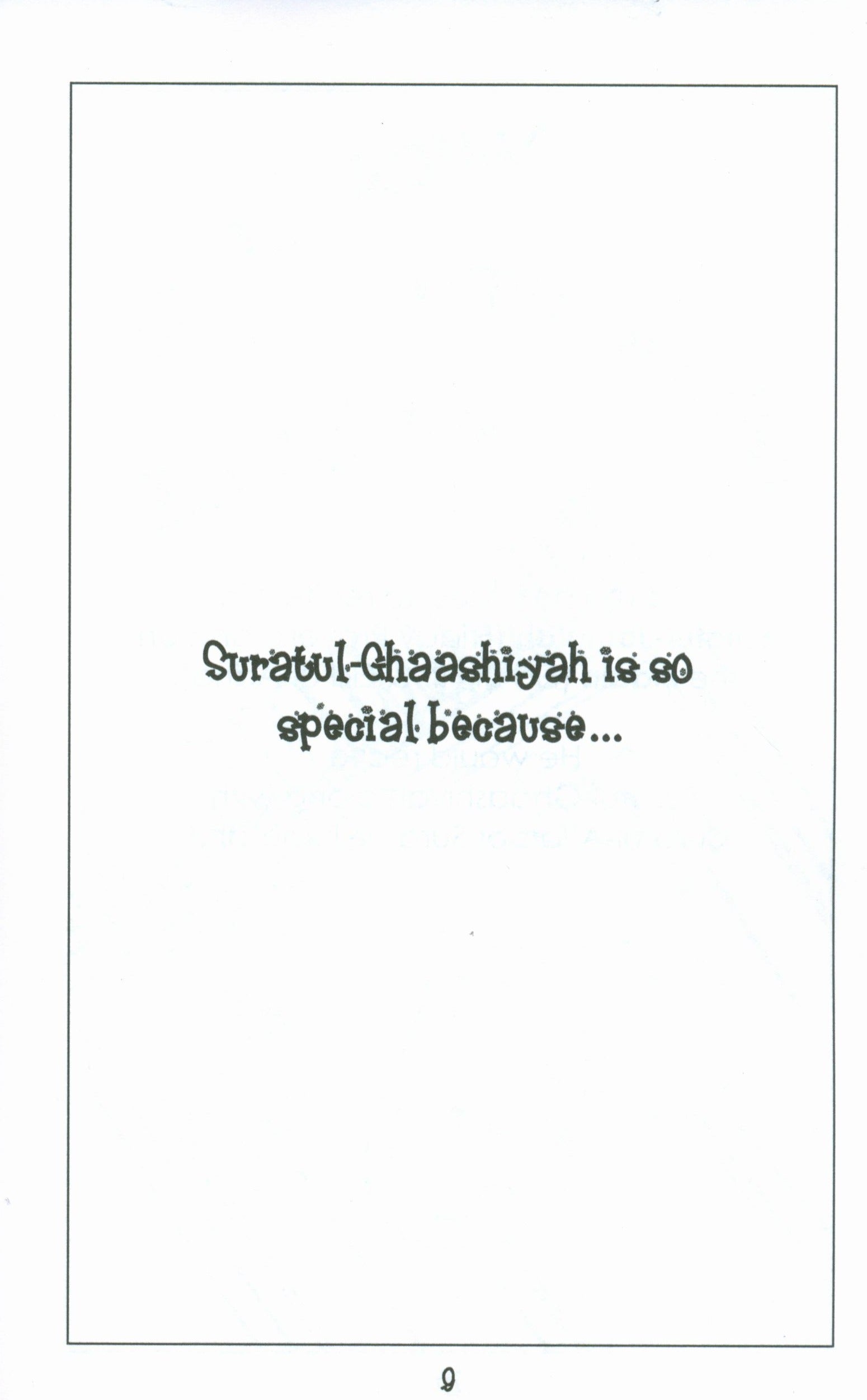 Mini Tafseer Book Suratul Ghaashiyah (Surah 88)